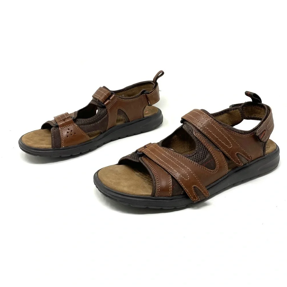 Clarks Mens Un.Caicos Brown Leather casual comfort sandals